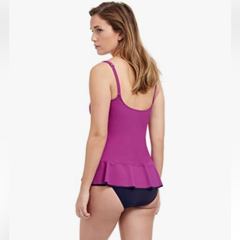 Profile by Gottex Women's Standard Belle Curve Square Neck Tankini top - Picture 6 of 11